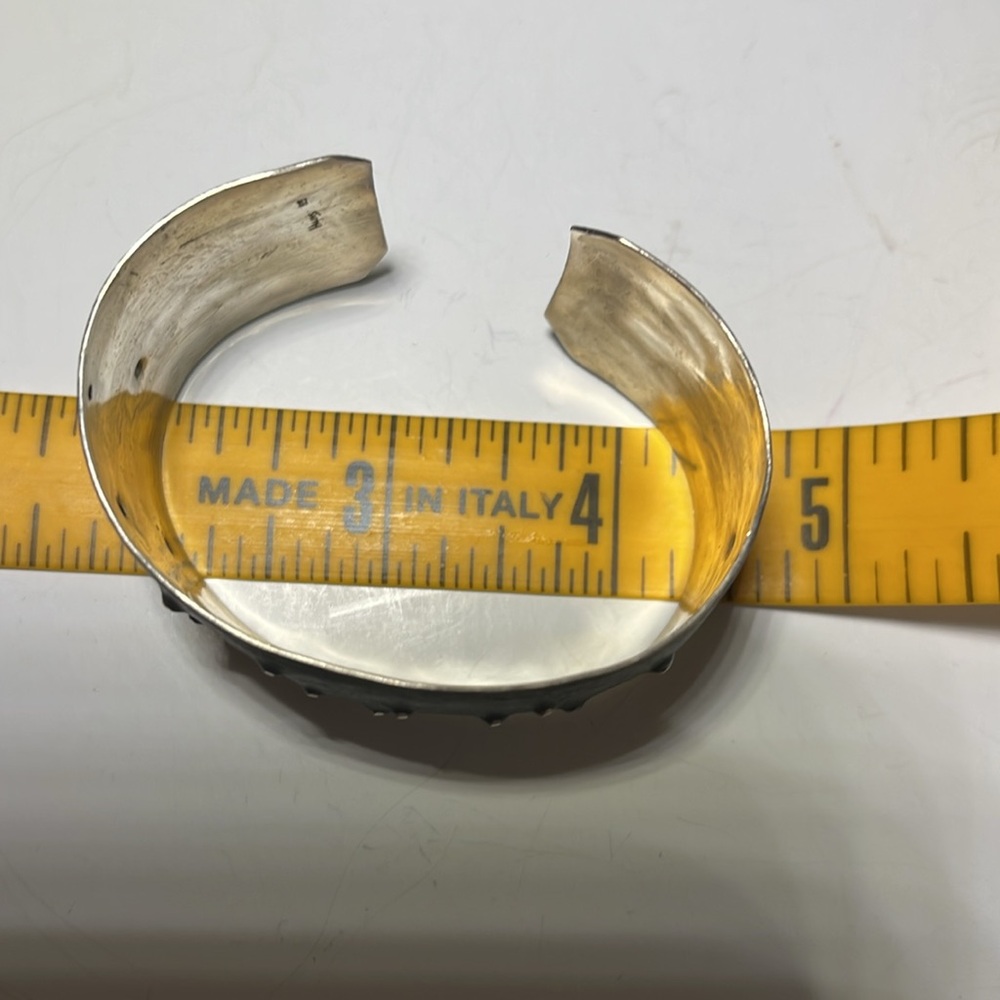 Oxidized Silver Cuff Bracelet - Picture 5 of 6